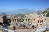 Etna a divadlo v Taormině
