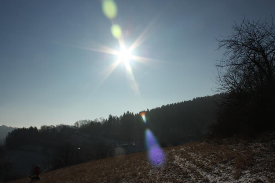Zimní Šumavské slunce